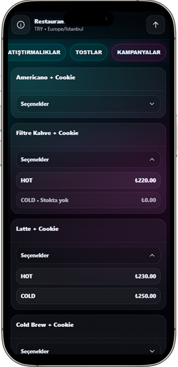QRLOJI mobile ordering